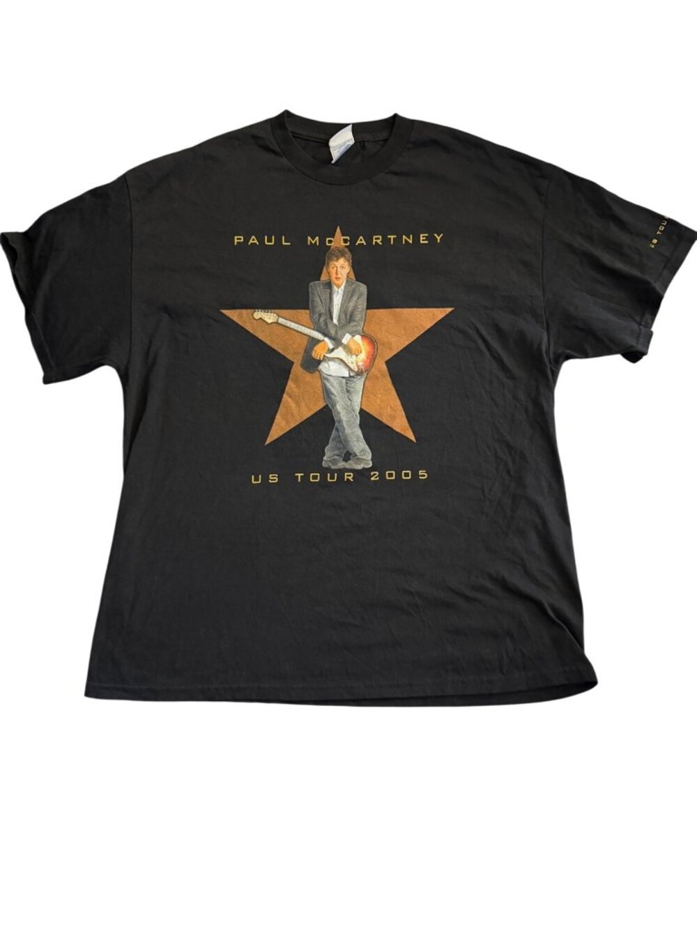 Paul McCartney 2005 US Tour Black Graphic T-Shirt XL Tennessee River